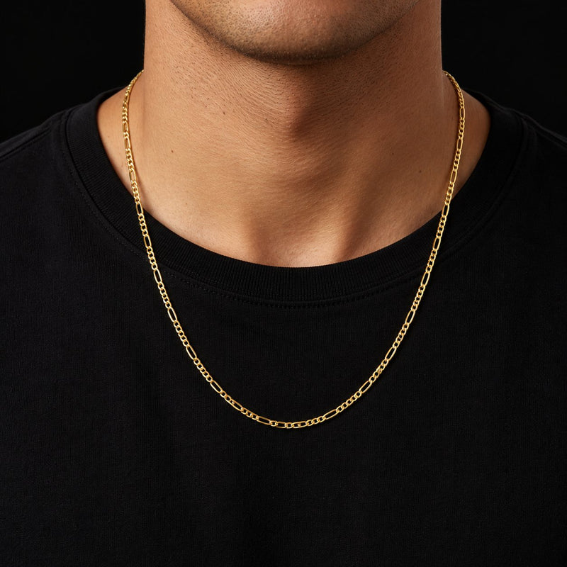 Cadena de oro tejido Cartier de 2 mm puesta sobre el cuello, DP&C Joyas