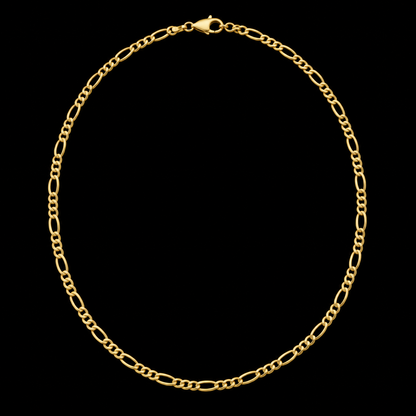Cadena de oro tejido Cartier de 2 mm en vista completa sobre fondo negro, DP&C Joyas