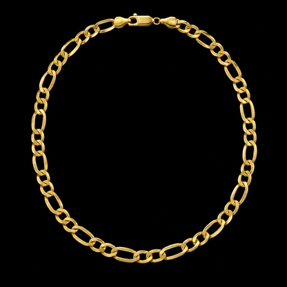Cadena de oro tejido Cartier de 6 mm en vista completa sobre fondo negro, DP&C Joyas