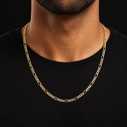 Cadena de oro tejido Cartier de 4 mm puesta sobre el cuello, DP&C Joyas