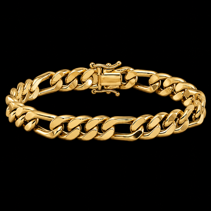 Detalle de eslabones alternados de Pulso Cartier de oro