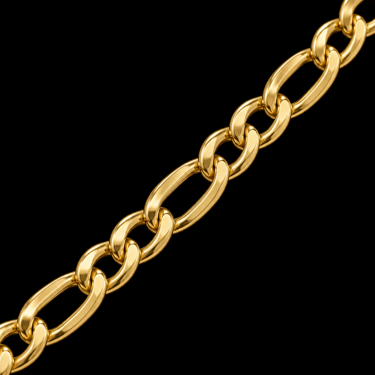 Detalle macro del tejido Cartier de la cadena de oro de 6 mm, DP&C Joyas