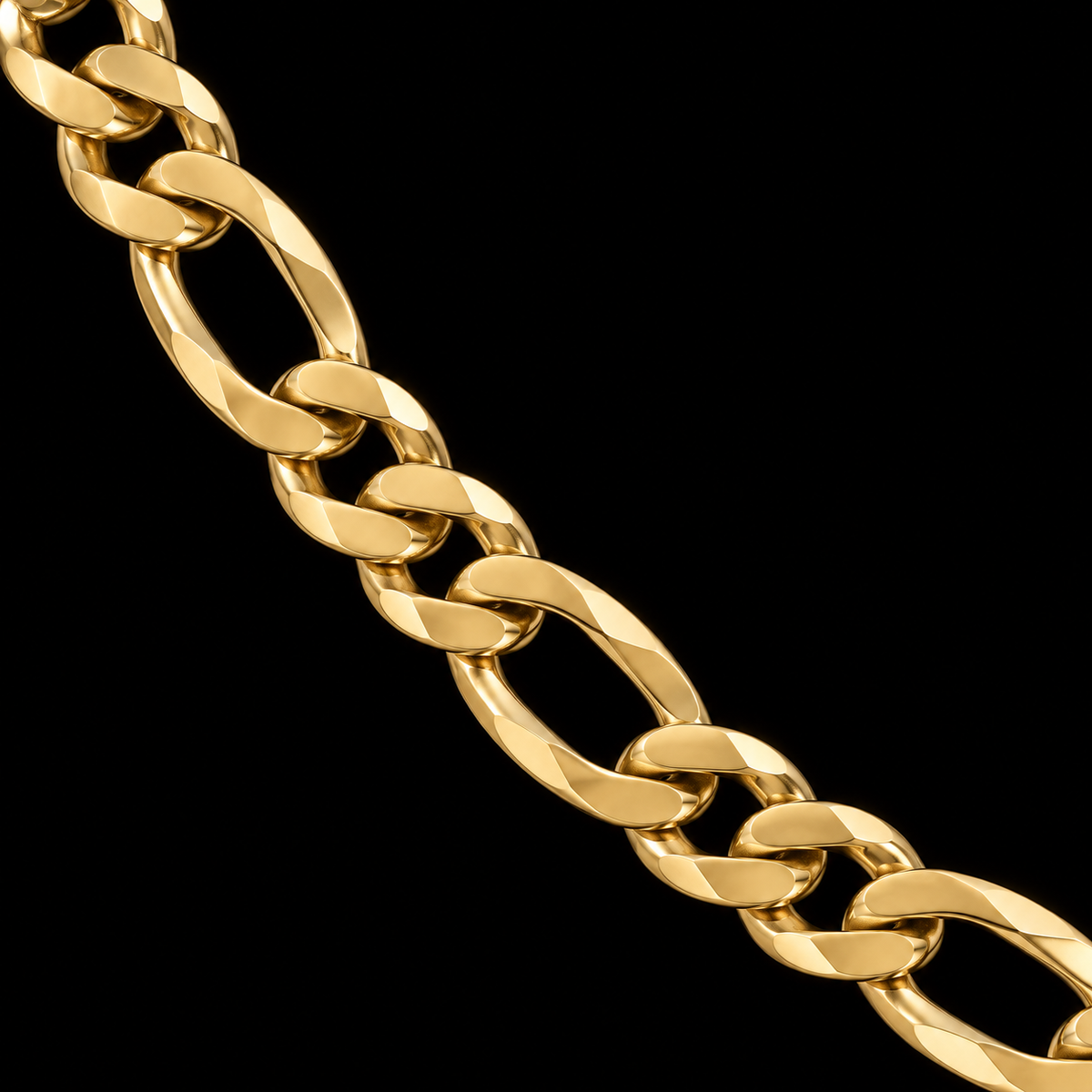Detalle macro del tejido Cartier de la cadena de oro de 8 mm, DP&C Joyas