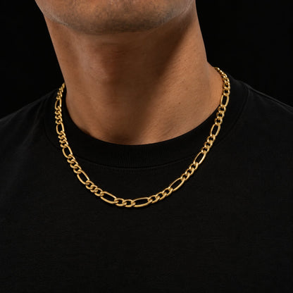 Cadena de oro tejido Cartier de 6 mm puesta sobre el cuello, DP&C Joyas